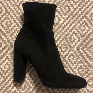 Steve Madden Black Sued Booties